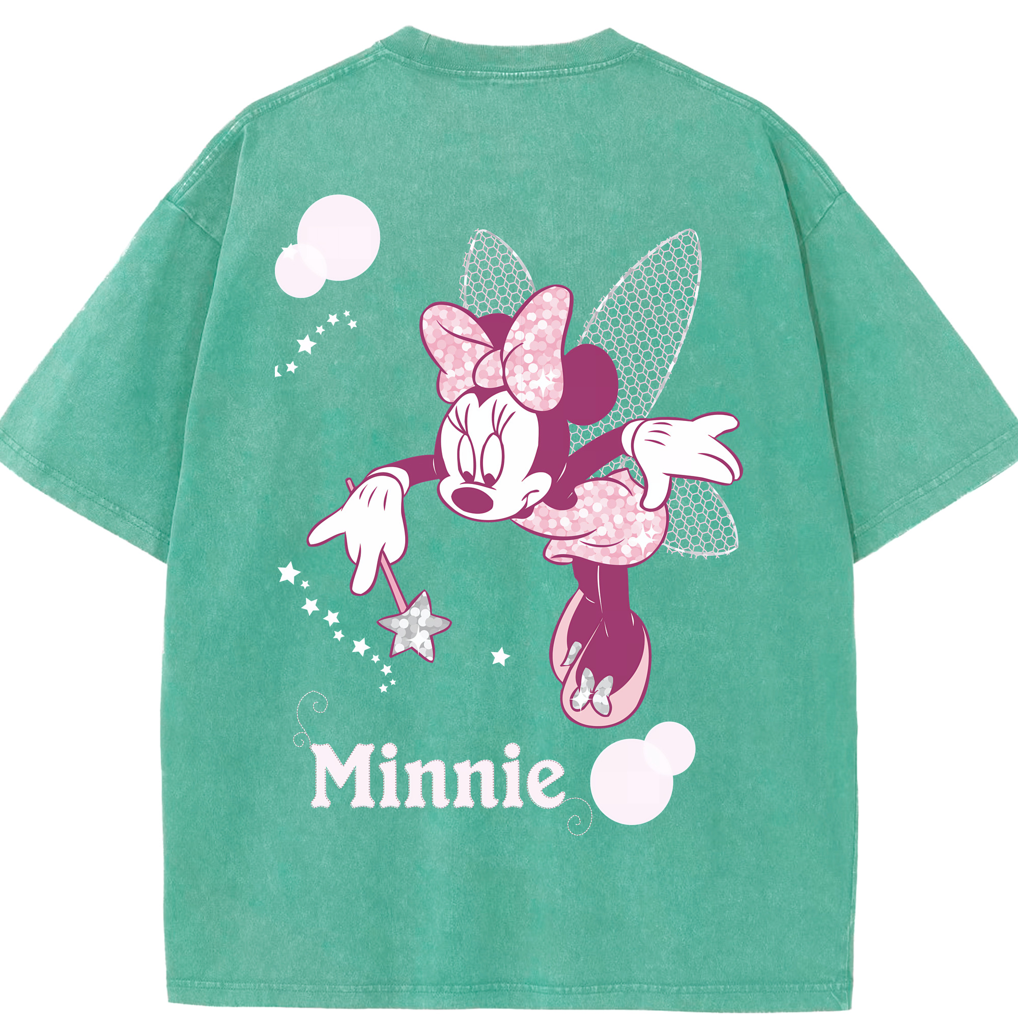（画像用） ミッキーマウス Mickey Mouse 綿100% ヴィンテージ風 半袖Tシャツ（背面プリント）